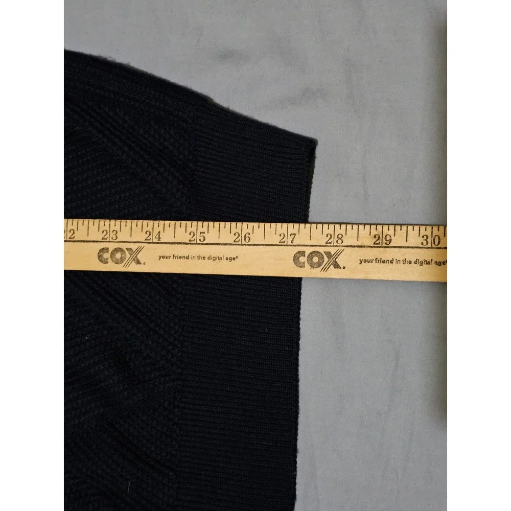 Dalmine Sweater Mens 56 Navy Blue Full Zip Italian Extra Fine‎ Merino Wool Knit
